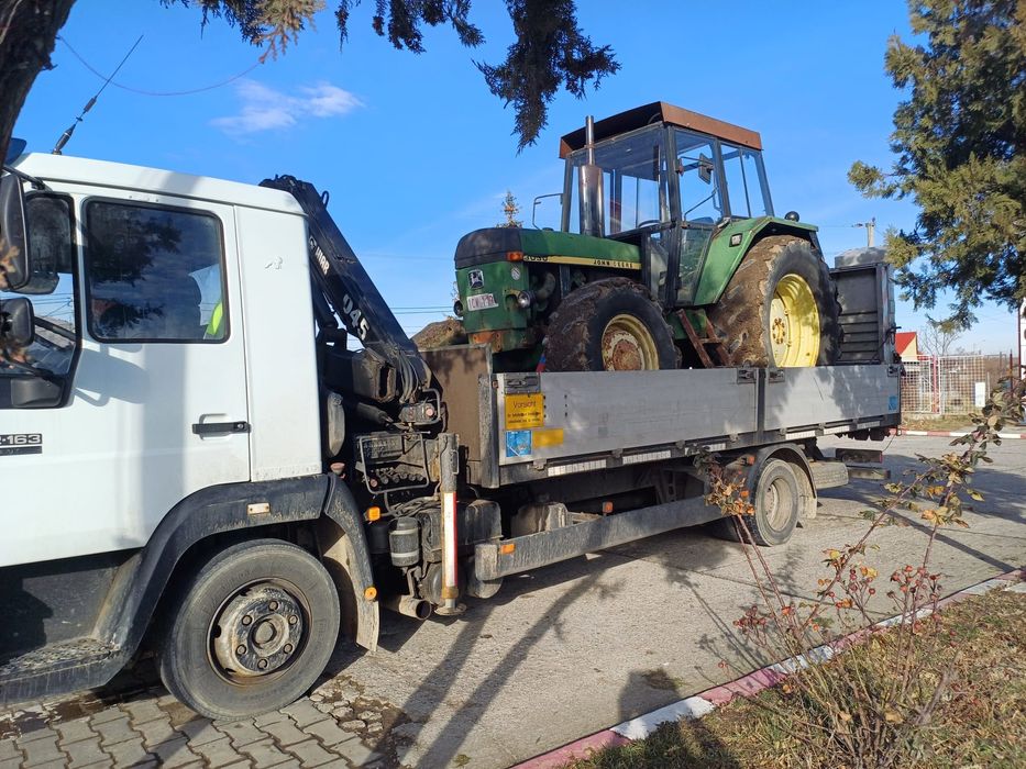 Închiriere Autocamion 12t cu Macara 3.5t + Autoplatformă | Transport