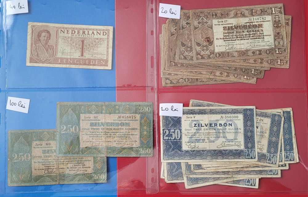 Bancnote  Columbia,Grecia,Olanda  etc bani vechi monede