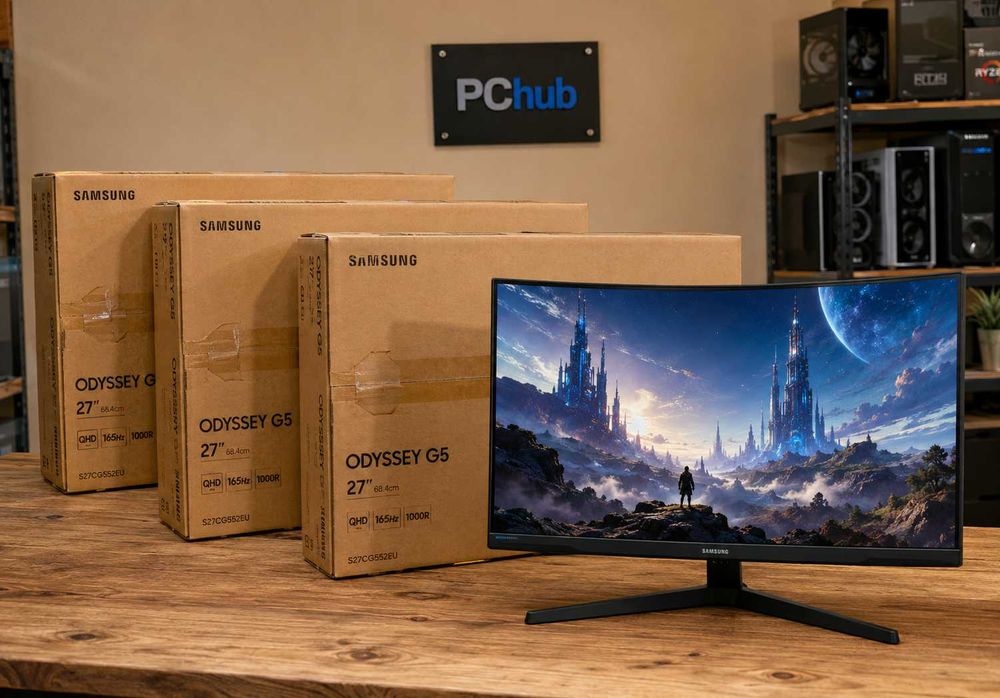 Нов монитор Samsung Odyssey G5 27″ QHD 165Hz 1ms 1000R HDR10 FreeSync