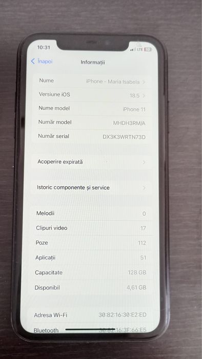 Vand iphone 11 de 128gb