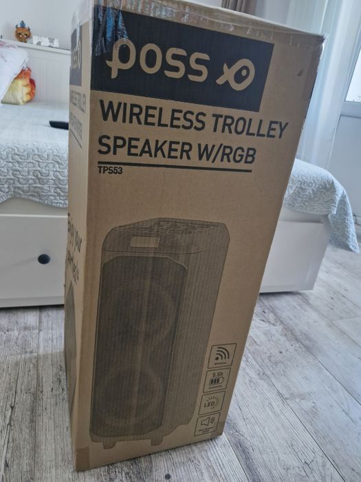 Boxă portabilă wireless cu lumini rgb