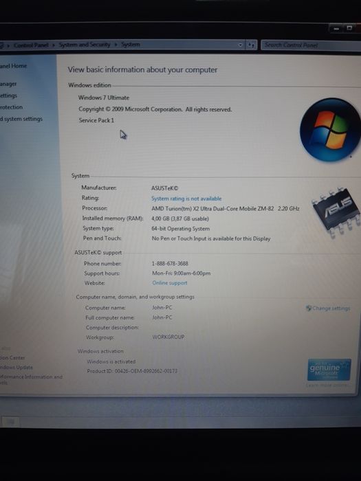 Laptop Asus 17" Ultra (pentru piese)