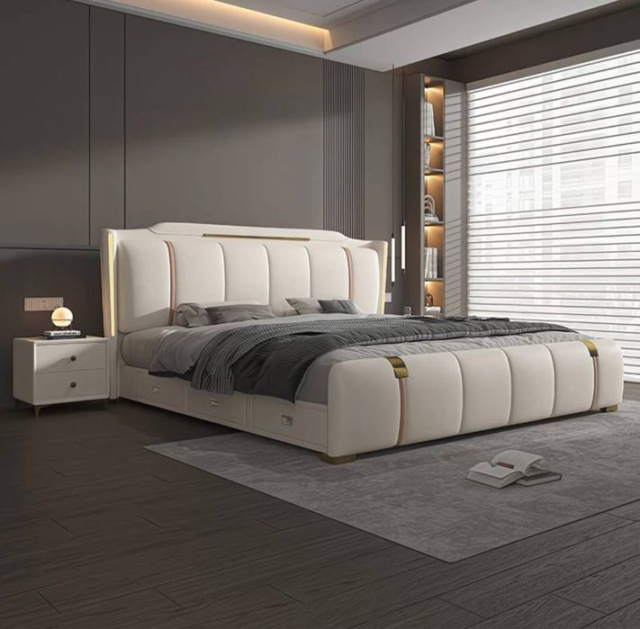 Premium кровать с подсветкой и хранением