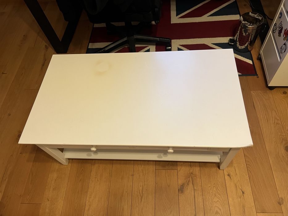 Masa lemn alb / sertar