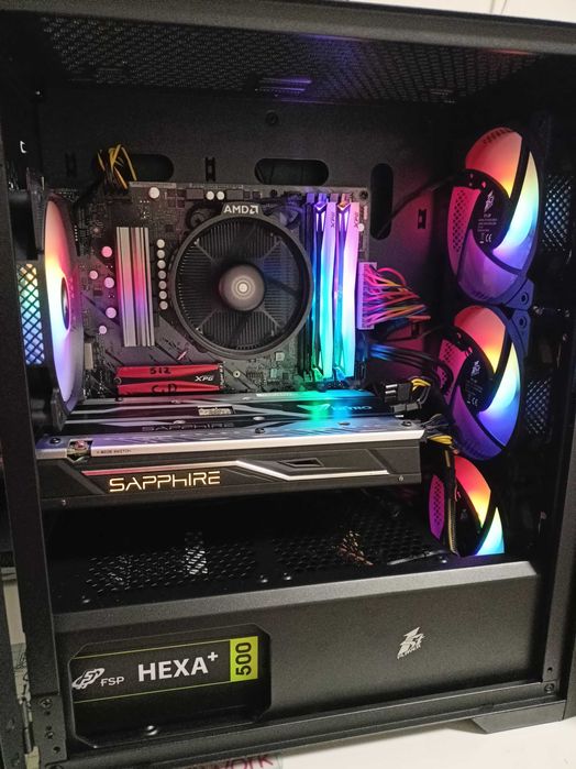 Геймърски компютър,ryzen 3600XT,16gb ram,1TB nvme,RX 480 nitro+ 8gb.
