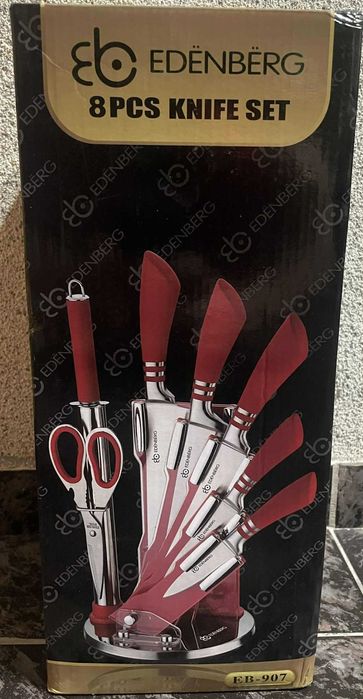 Комплект кухненски ножове Edenberg 8 части – нов, луксозен сет