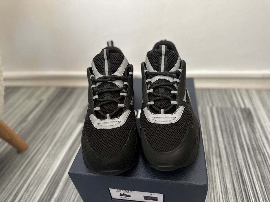 Dior B22 trainers black reflective 30.5 cm