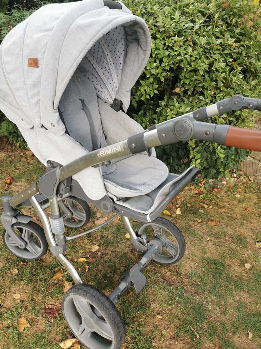 Комбинирана количка LORELLI RIMINI CLASSIC Grey&Black DOTS