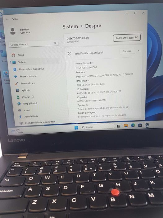 Lenovo ThinkPad T470S Intel®Core™ i7-7500U 16GB  IMPECABIL
