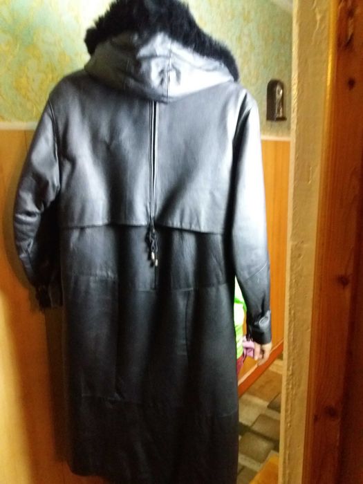 кожаное пальто утеплённый, кожа