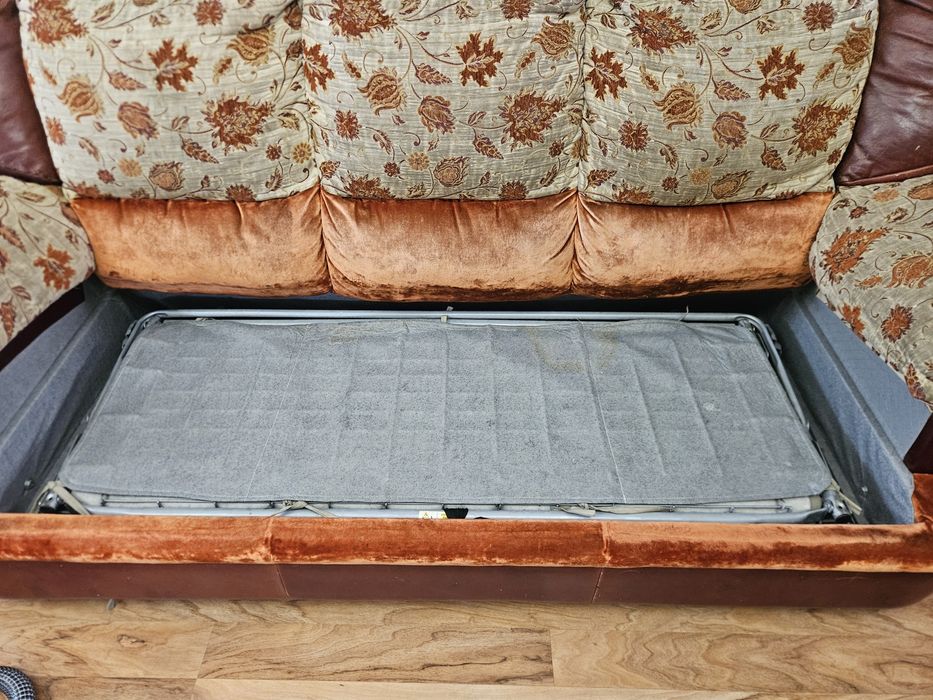 Диван и кресло Беларусь кожа, бархат