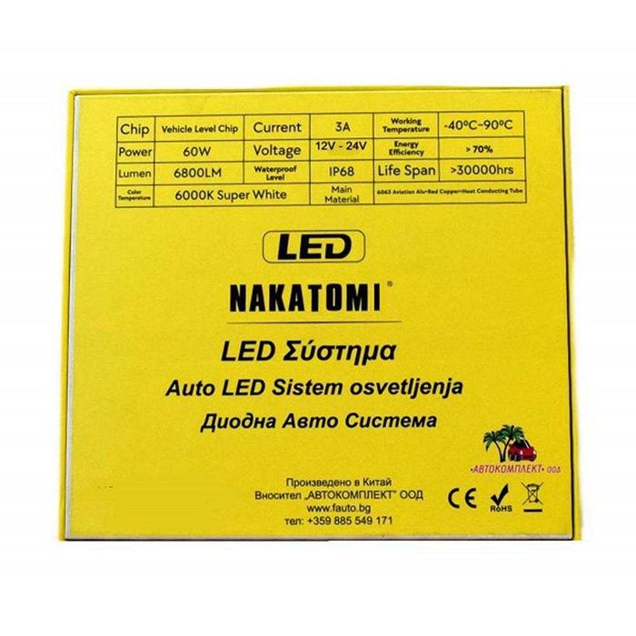 Диодна LED система Nakatomi H15 6X CANBUS, 12-24V