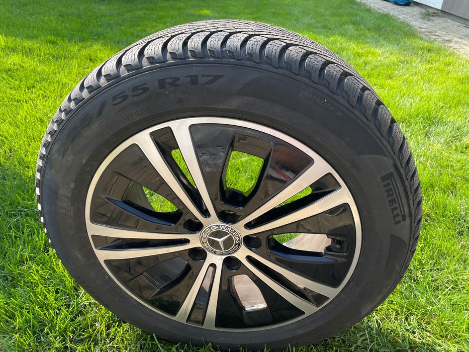 Set jante Mercedes 17” + anvelope iarna Pirelli 225/55 R17