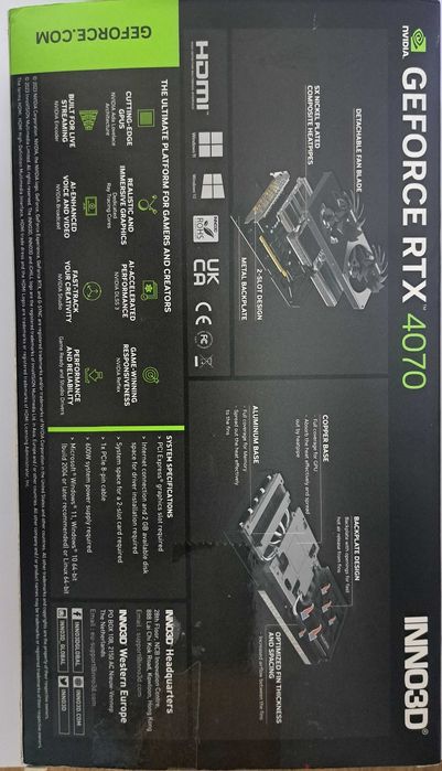 видеокарта rtx 4070 12gb(GDDR6X)