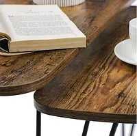 Набор из 2-х журнальных столиков с металлическим каркасом