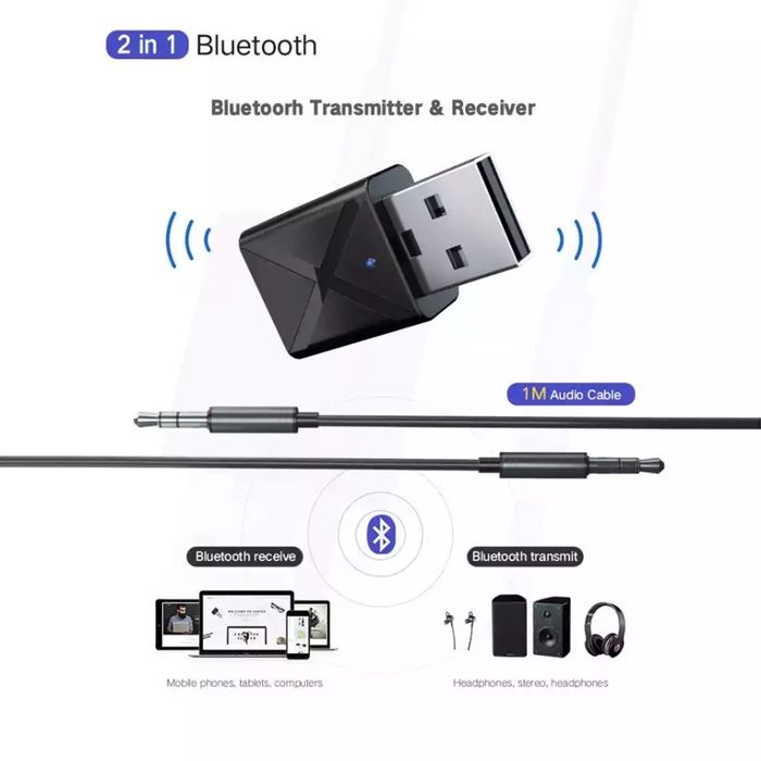 Блютуз адаптер приёмно-передающий. Bluetooth transmitter receiver adap