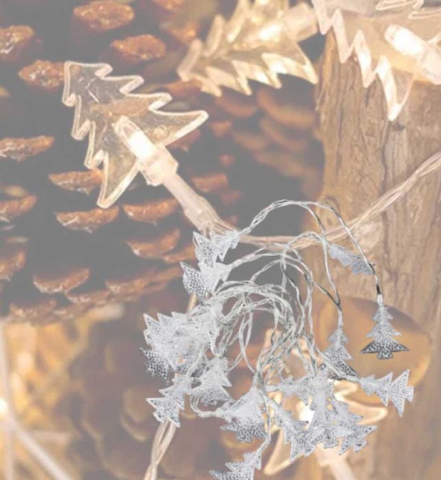 Вълшебни Коледни лампички с елхички