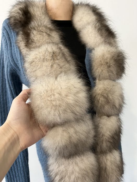 Кардиган с воротником песец