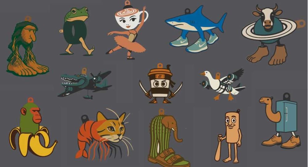 Italian Brainrot ключодържатели, Tralalero Tralala, Tung Tung Sahur