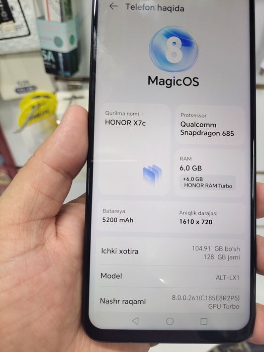 Honnor X7c 6+6/128Gb sotiladi