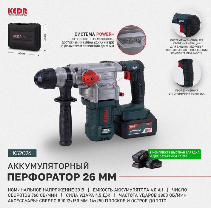 Аккумуляторный перфоратор. Перфоратор