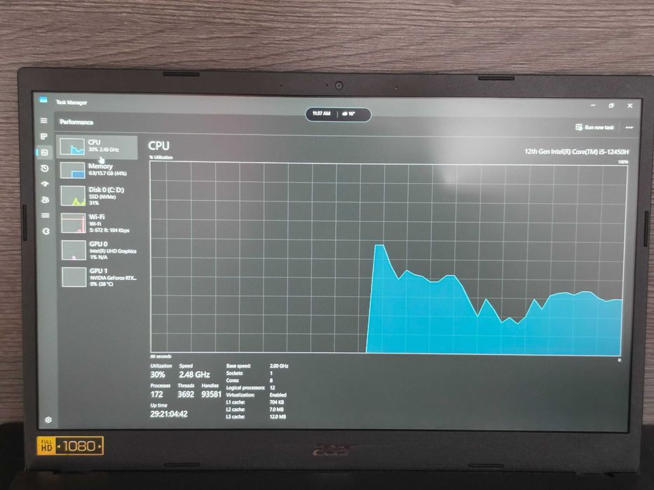 Acer Aspire 7 | i5-12450H | RTX 2050 4GB | 16GB RAM | 512GB SSD