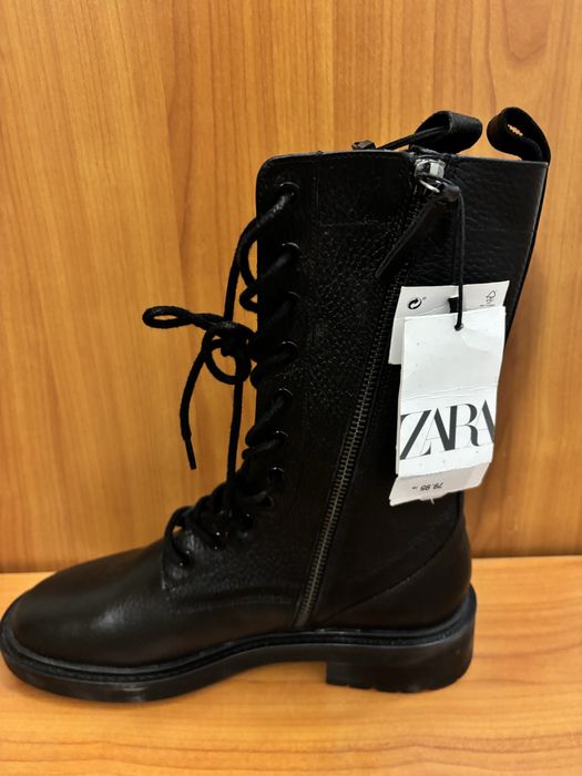 Кожени ботуши ZARA