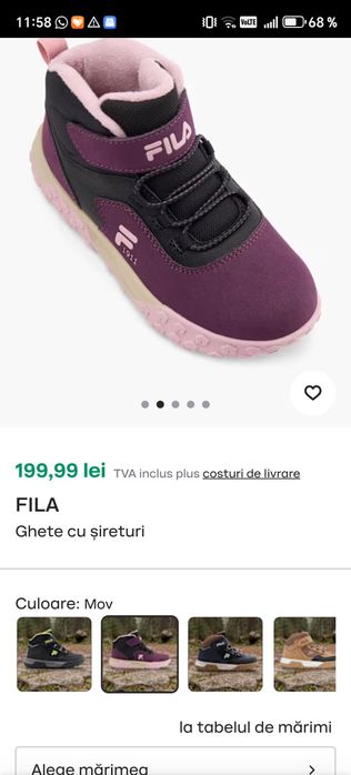Încălțăminte fetițe. Nr 33 FILA. Purtate foarte puțin