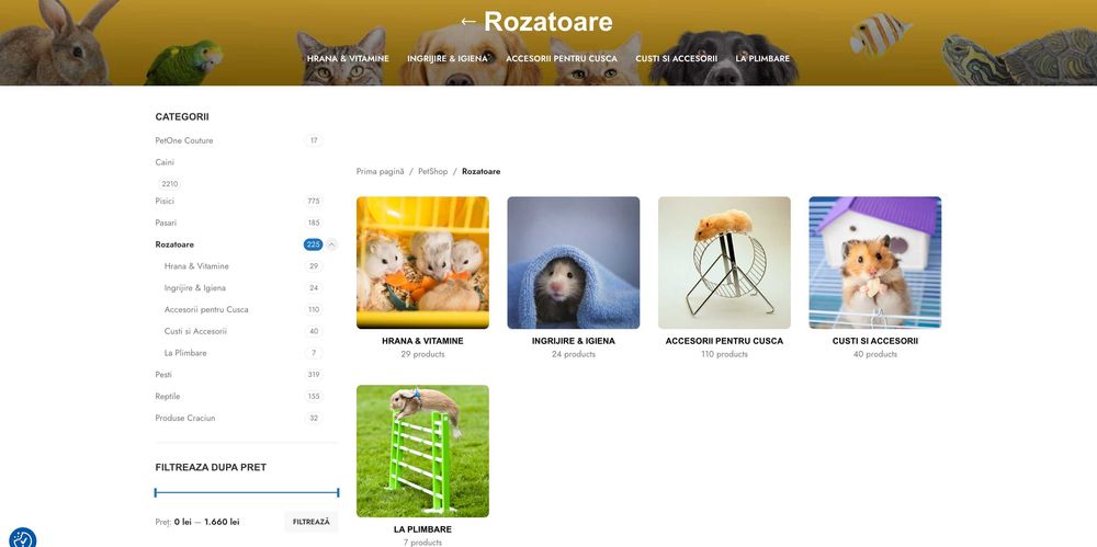 Vand Magazin Online Animale, Petshop fara stocuri, Automatizat 100%