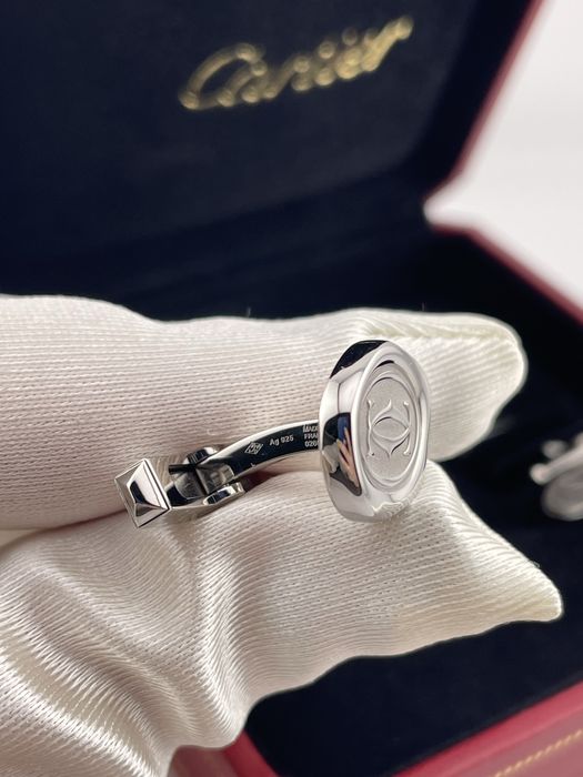 Серебряные Запонки  Cartier