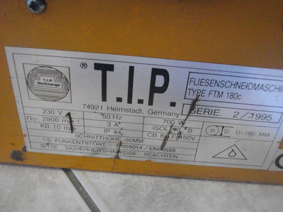 Ел. Машина Рязане Плочки Плочи 700W 600W 400W ф180мм Италия Германия