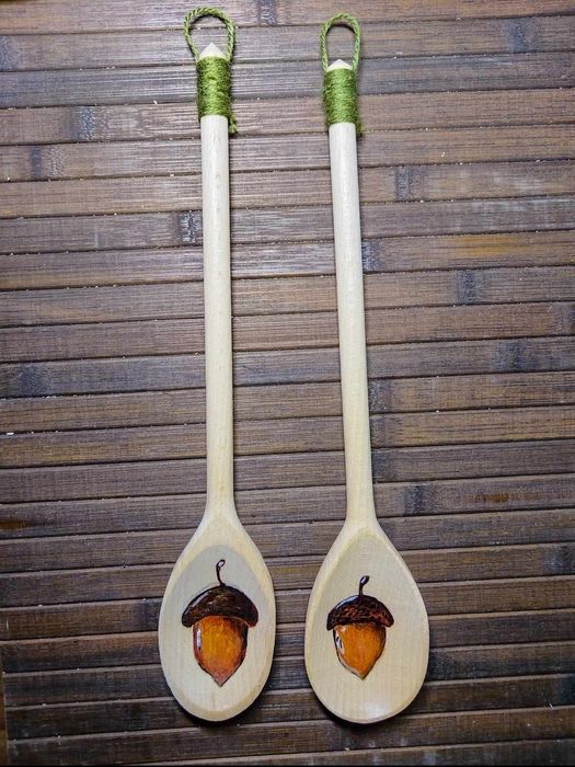 Ръчно рисувани дървени лъжици