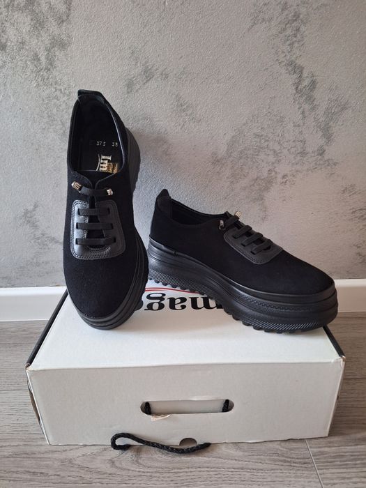 Pantofi dama casual din piele intoarsa