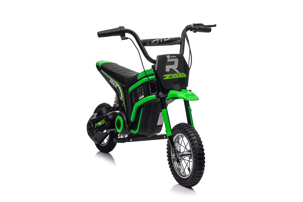 Motocicleta electrica Kinderauto Enduro 350W 24V roti gonflabile Green