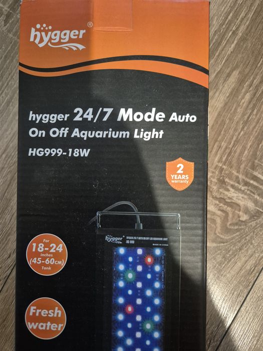 Lampa acvariu LED Hygger 999, 18W, full spectrum, 42-44 cm