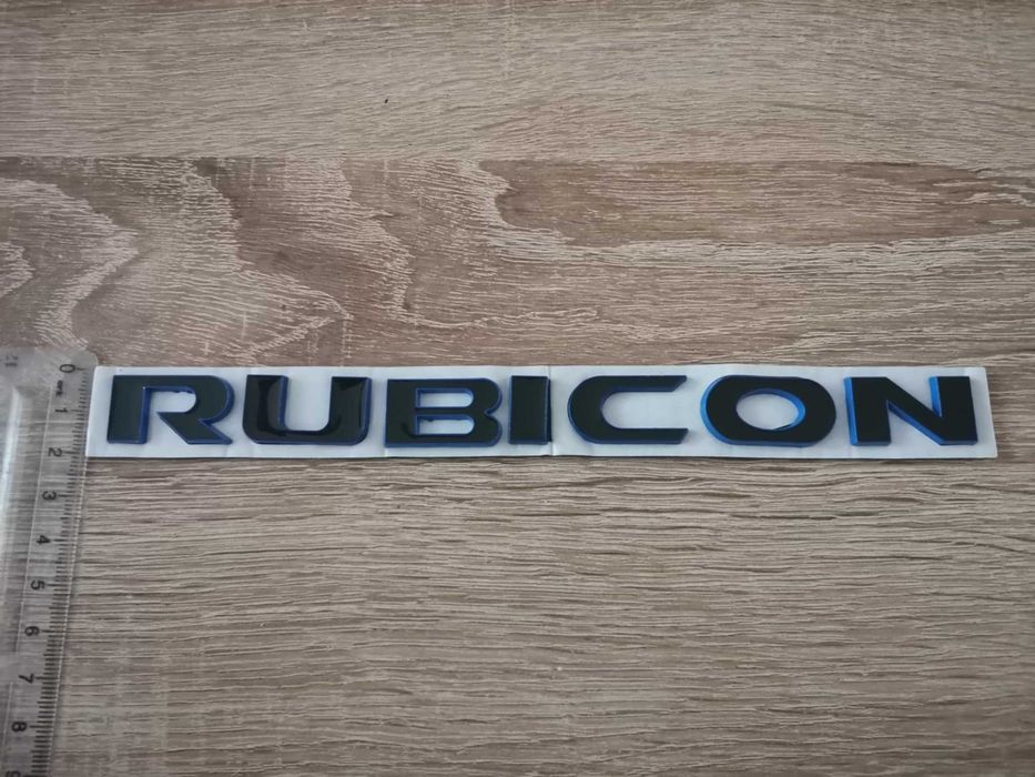 черен надпис емблема Jeep Rubicon