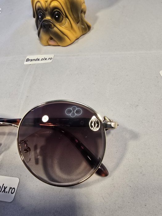Promotie - Ochelari de soare Cartier Round Brown Leopard Frame,  made in Italy