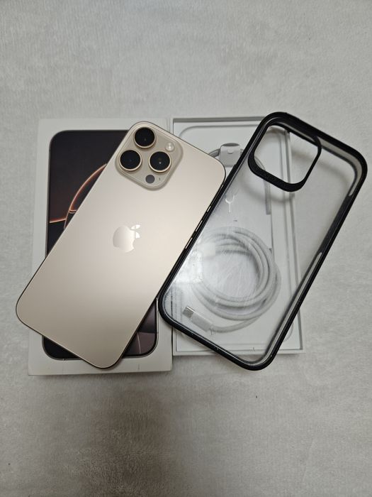 Iphone 16 pro max Desert Titanium 256GB, stare impecabilă Full box