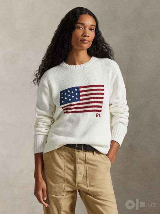 Свитер Ralph Lauren The Iconic Flag для мужчин и женщин, с флагом США