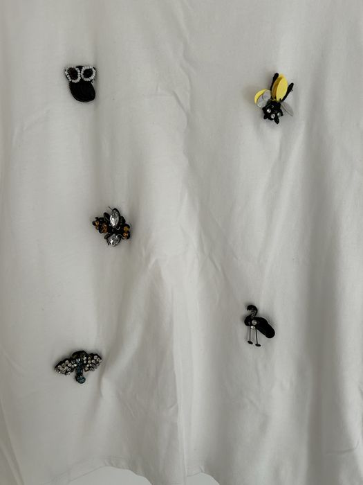 Tricou din bumbac cu aplicatii Mango