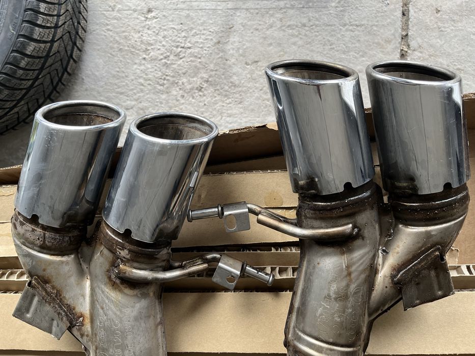 Оригинални Audi SQ5 хром накрайници двуцевки стомана спортна генерация