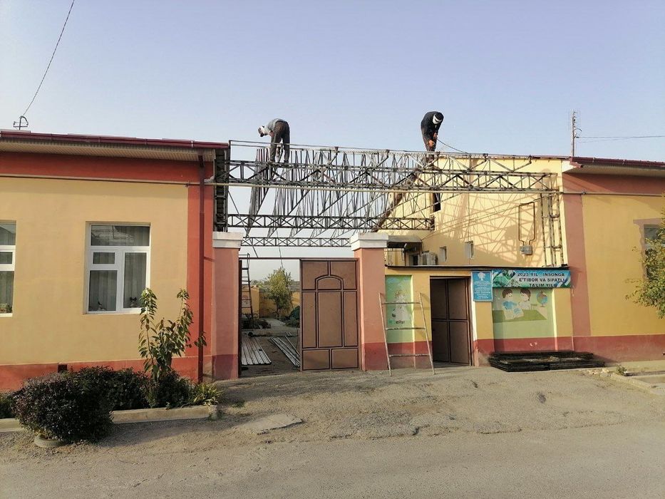 Темирдан Навес куриш, том йопиш хизмати Узбекистан буйлаб