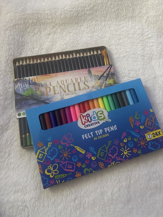 Mega Set de Creație 3-în-1 – Carioci, Creioane Colorate și Accesorii