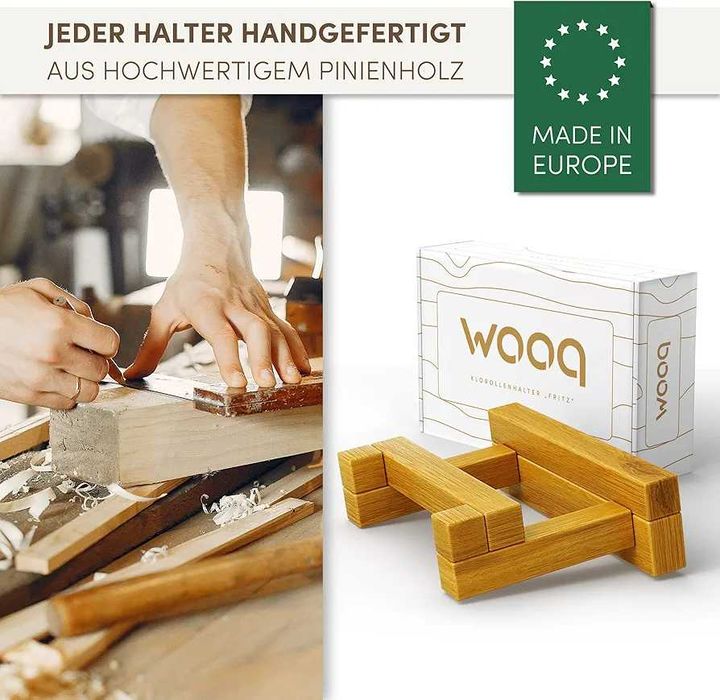 Дървена поставка за тоалетна ролка wooq Fritz