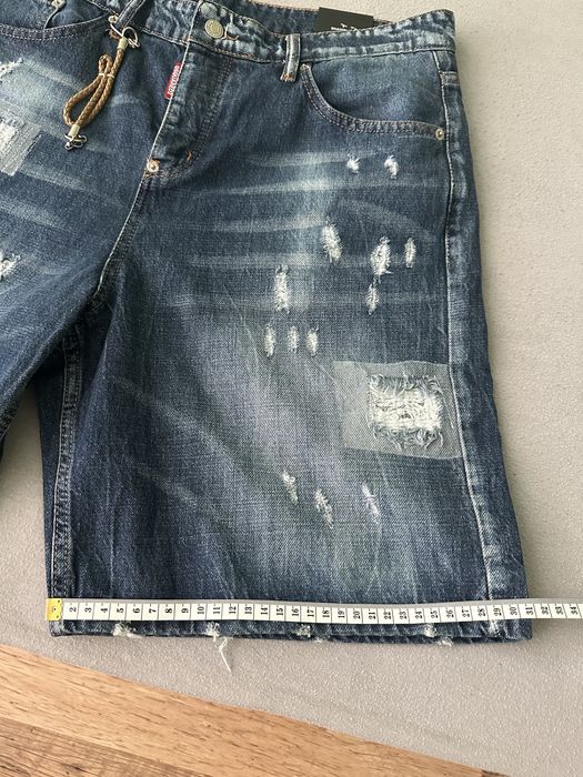 Къси Дънки Dsquared Потур Широк Крачол