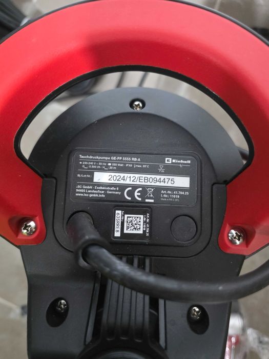 Einhell GE-PP 5555 RB-A - Pompa submersibila de drenaj, apa curata