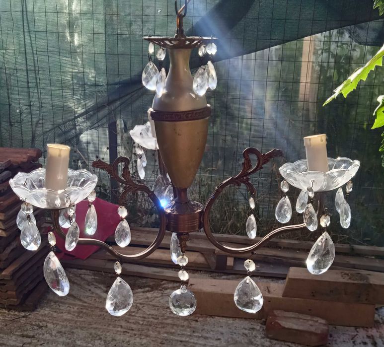 Антикварен кристален полилей
