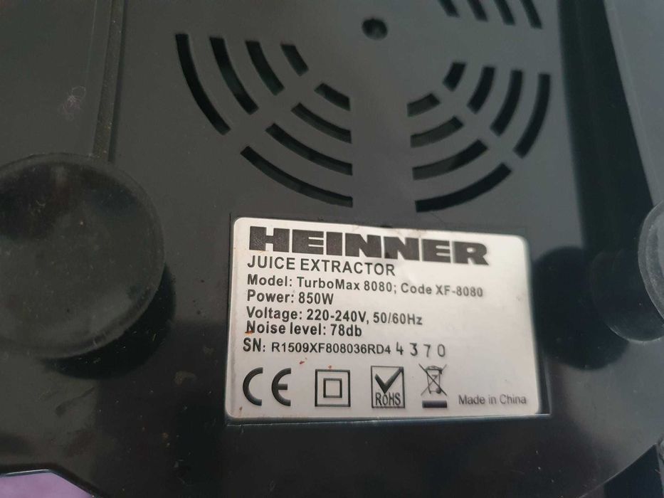 Storcător de fructe și legume HEINNER- Turbomax -FAST JUICER-  inox