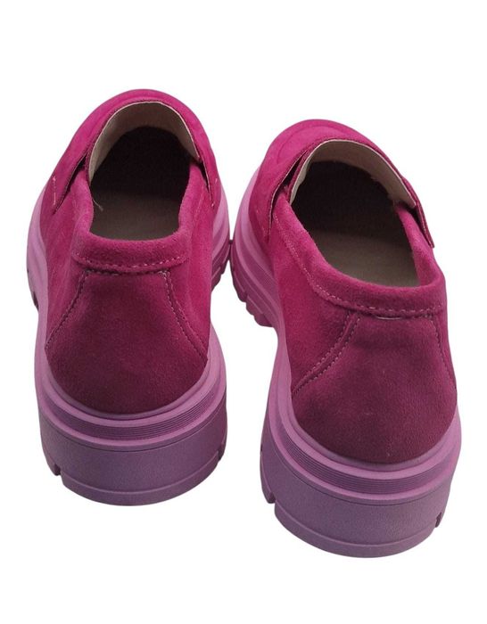 Mocasini dama fuchsia piele intoarsa, nr. 36, noi