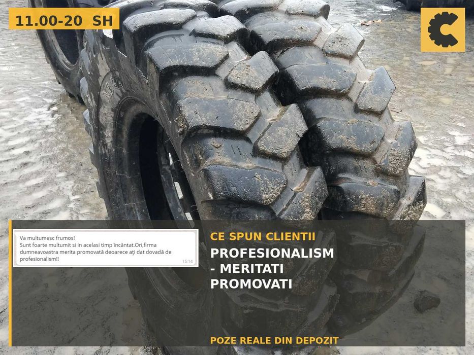 Anvelope 11.00-20 Liebherr Cauciucuri Camion Macara Basculanta 16PR SH GARANTIE Factura Roman DAC Terex